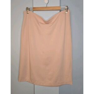 Philosophy Skirt Size 14 Womens Straight Light Pink Zip Elastic Waist Stretch